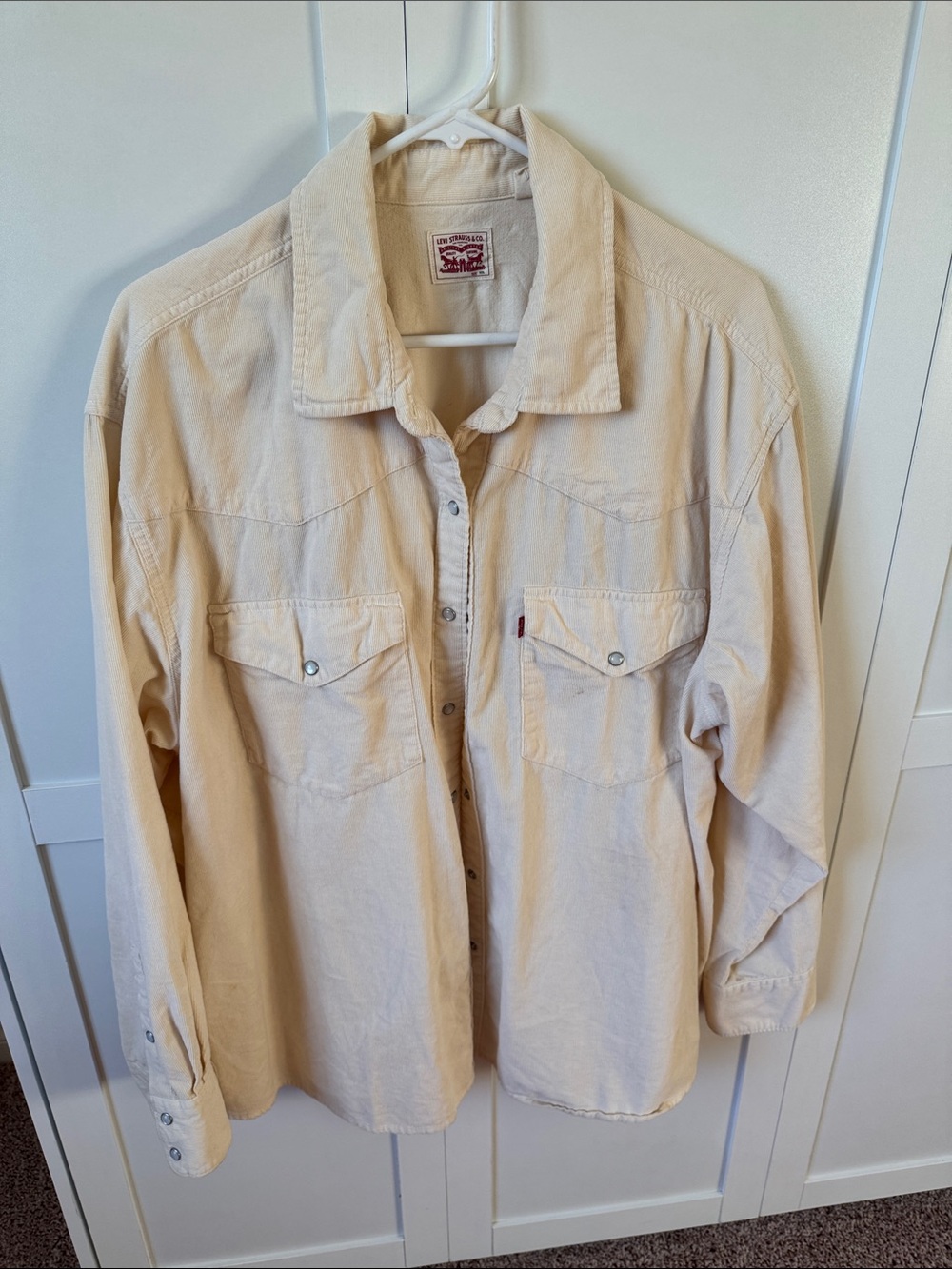 Levi's Beige Long-Sleeve Button-Down Work Shirt